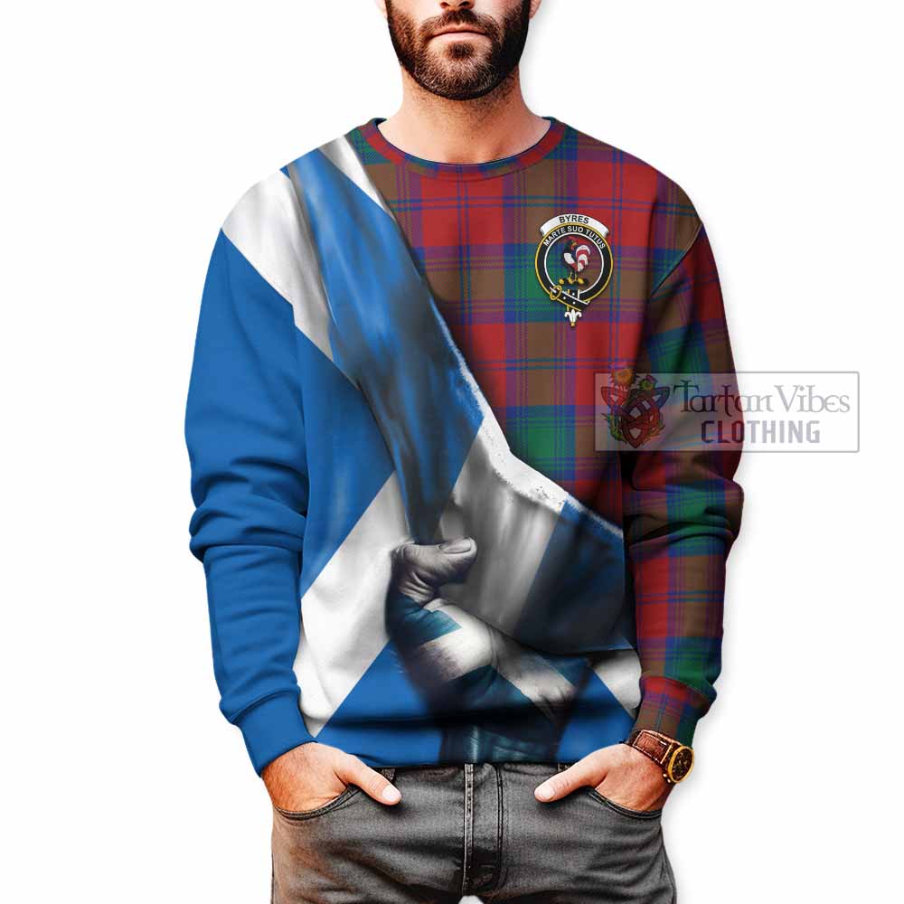 Byres (Byses) Tartan Sweatshirt with Family Crest Scotland Patriotic Style - Tartan Vibes Clothing