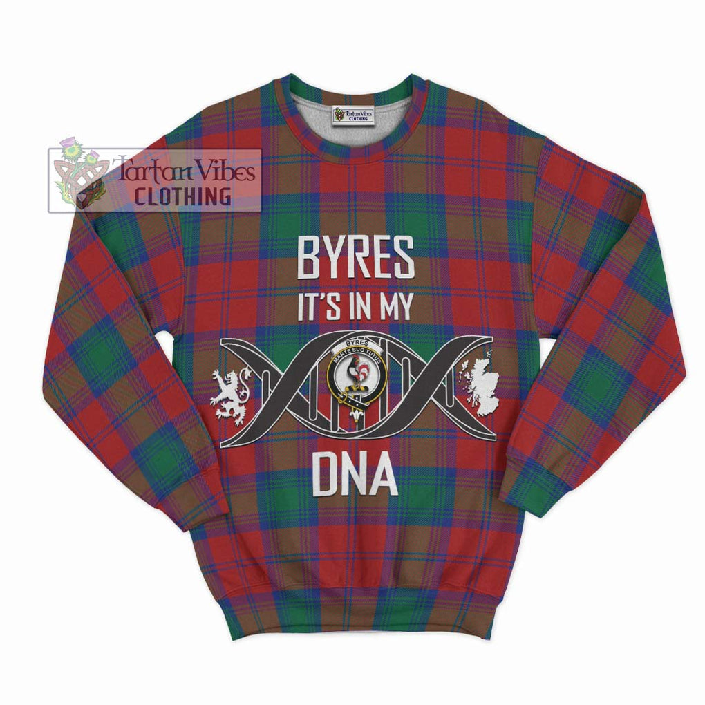 Byres (Byses) Tartan Sweatshirt with Family Crest DNA In Me Style - Tartan Vibes Clothing