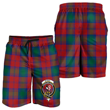 Byres (Byses) Tartan Mens Shorts with Family Crest - Tartan Vibes Clothing