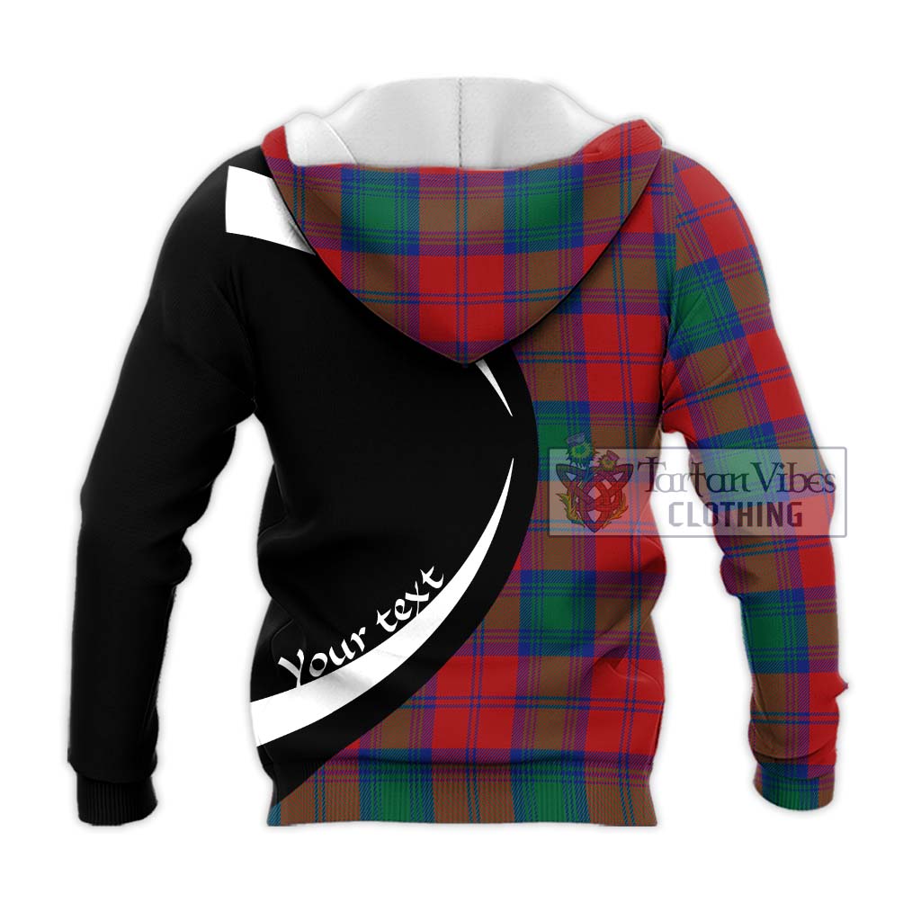 Byres (Byses) Tartan Knitted Hoodie with Family Crest Circle Style - Tartan Vibes Clothing
