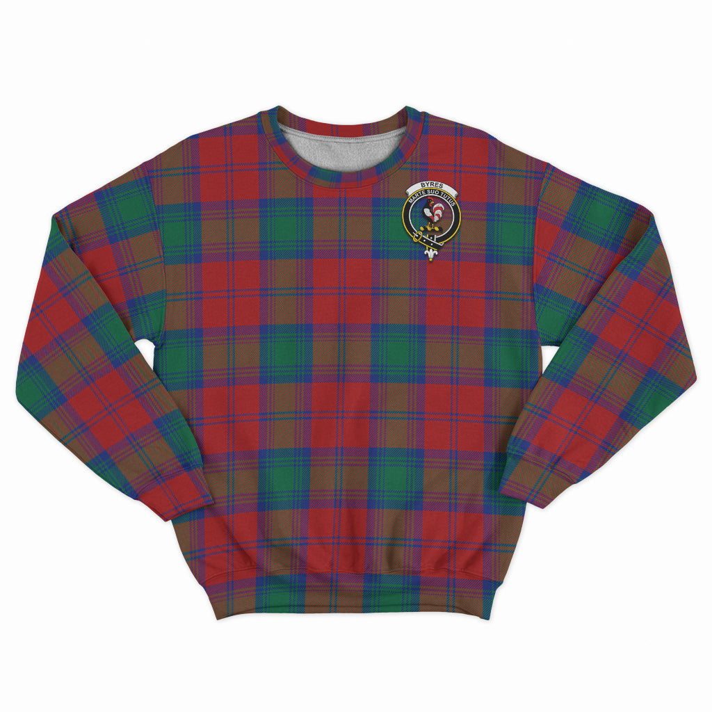 Byres (Byses) Tartan Sweatshirt with Family Crest - Tartan Vibes Clothing