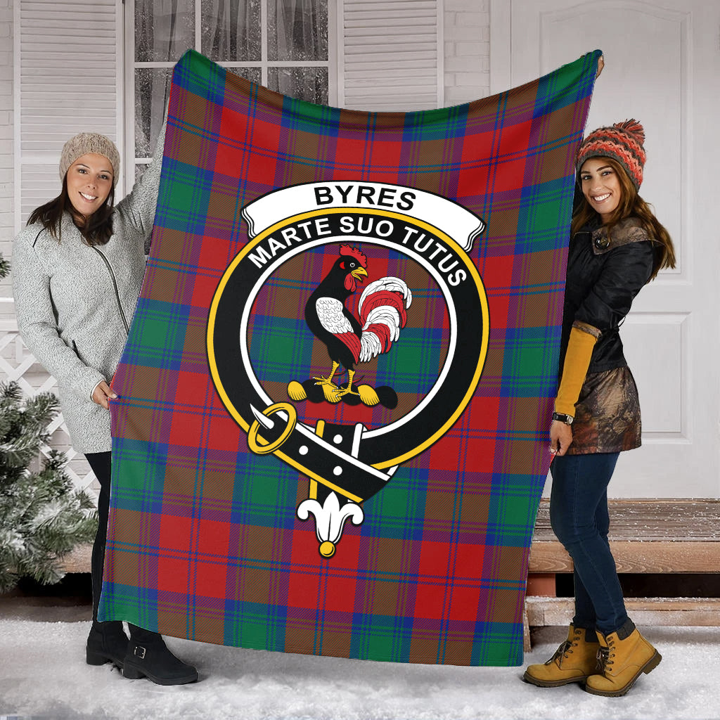Byres (Byses) Tartan Blanket with Family Crest - Tartan Vibes Clothing