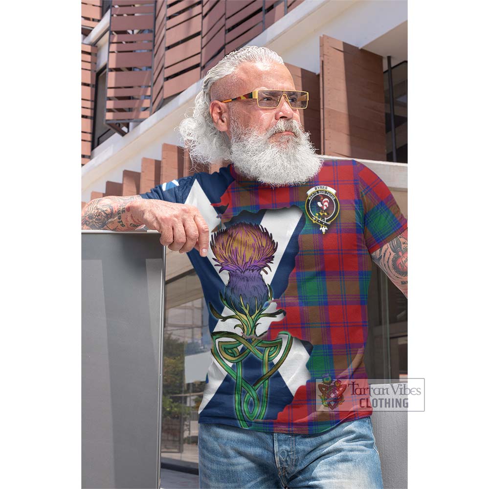 Byres (Byses) Tartan Family Crest Cotton T-shirt Scottish Thistle Celtic Inspired - Tartan Vibes Clothing