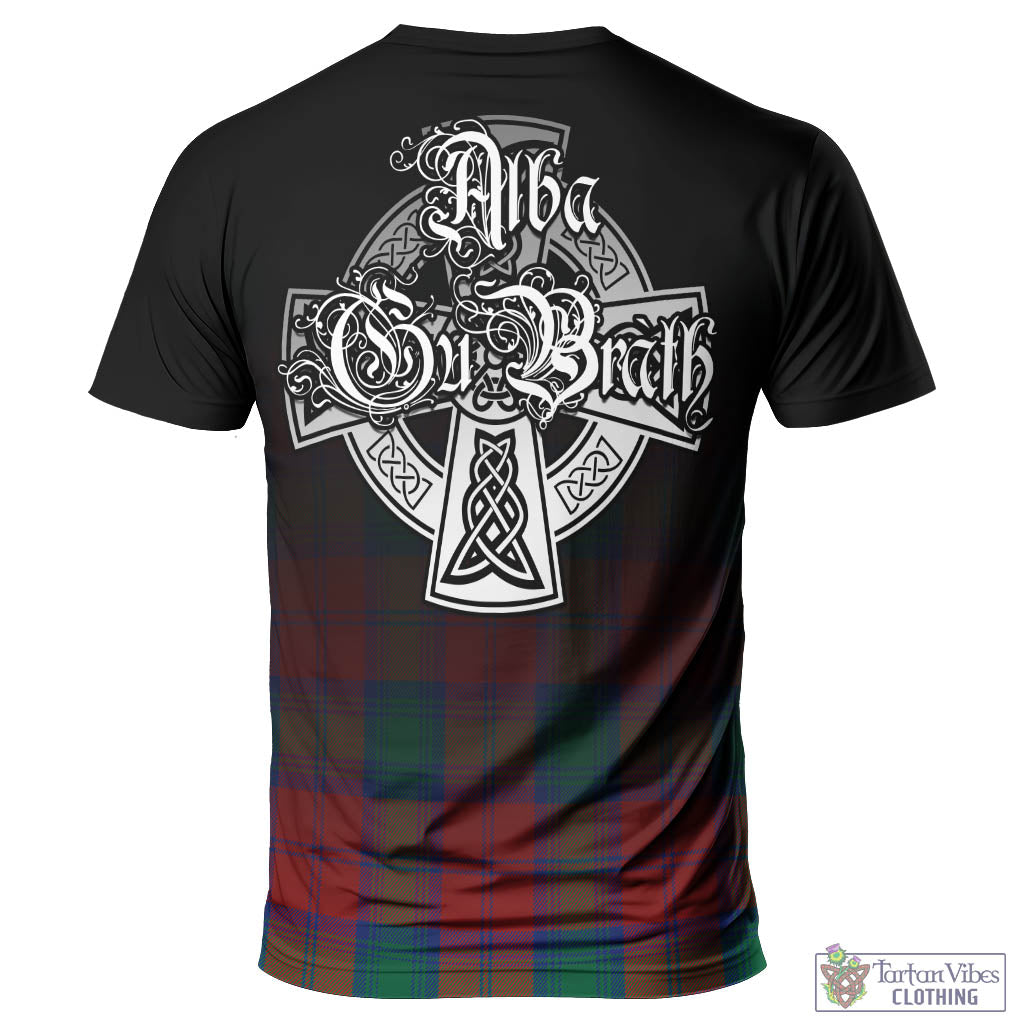 Tartan Vibes Clothing Byres (Byses) Tartan T-Shirt Featuring Alba Gu Brath Family Crest Celtic Inspired