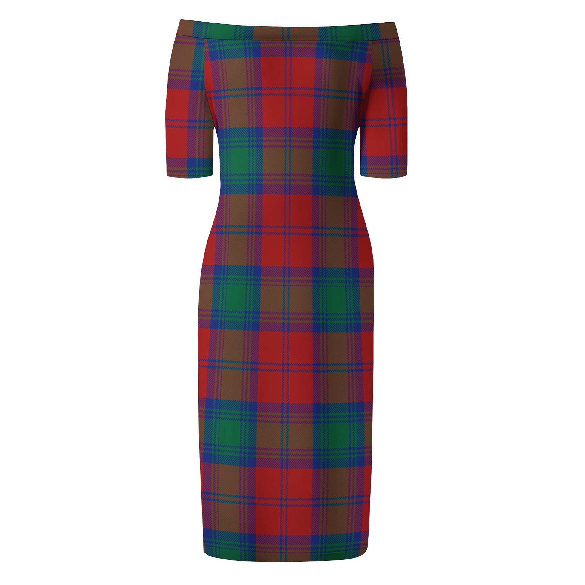 Byres (Byses) Tartan Off Shoulder Lady Dress - Tartan Vibes Clothing