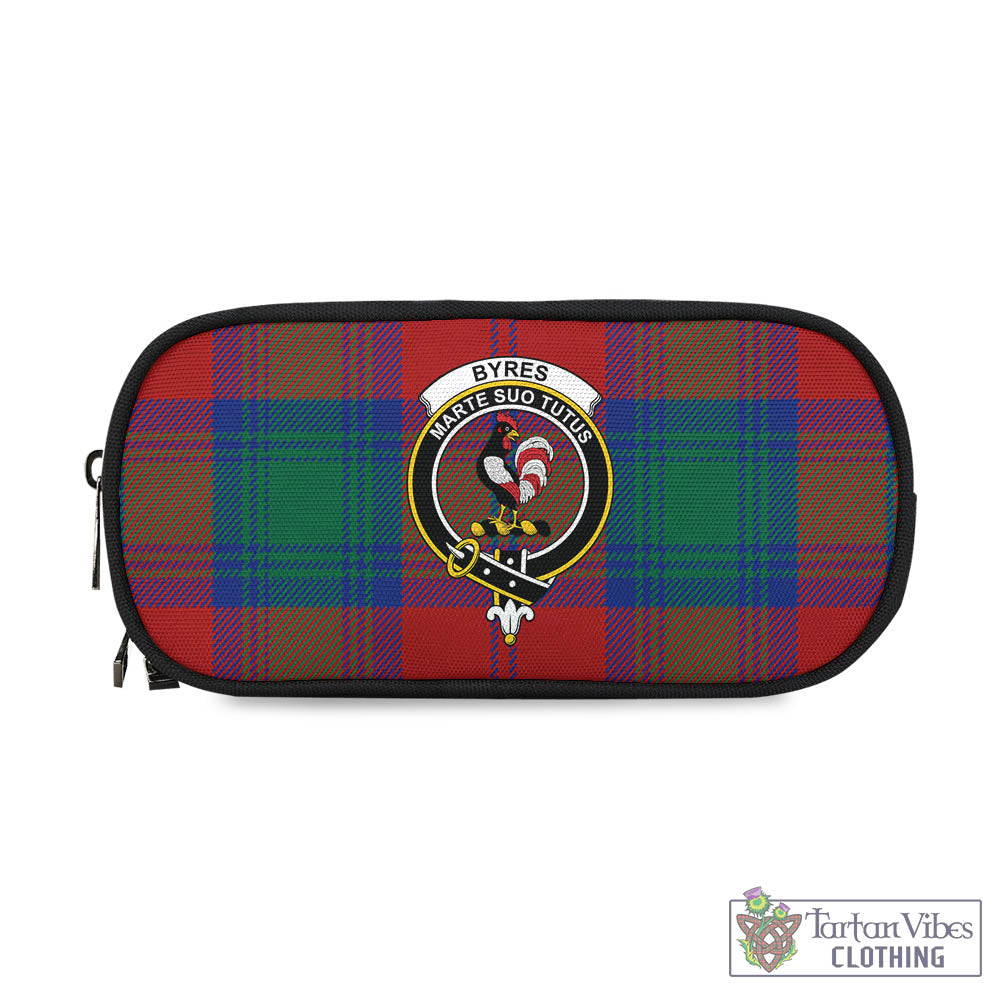 Byres (Byses) Tartan Pen and Pencil Case with Family Crest - Tartan Vibes Clothing