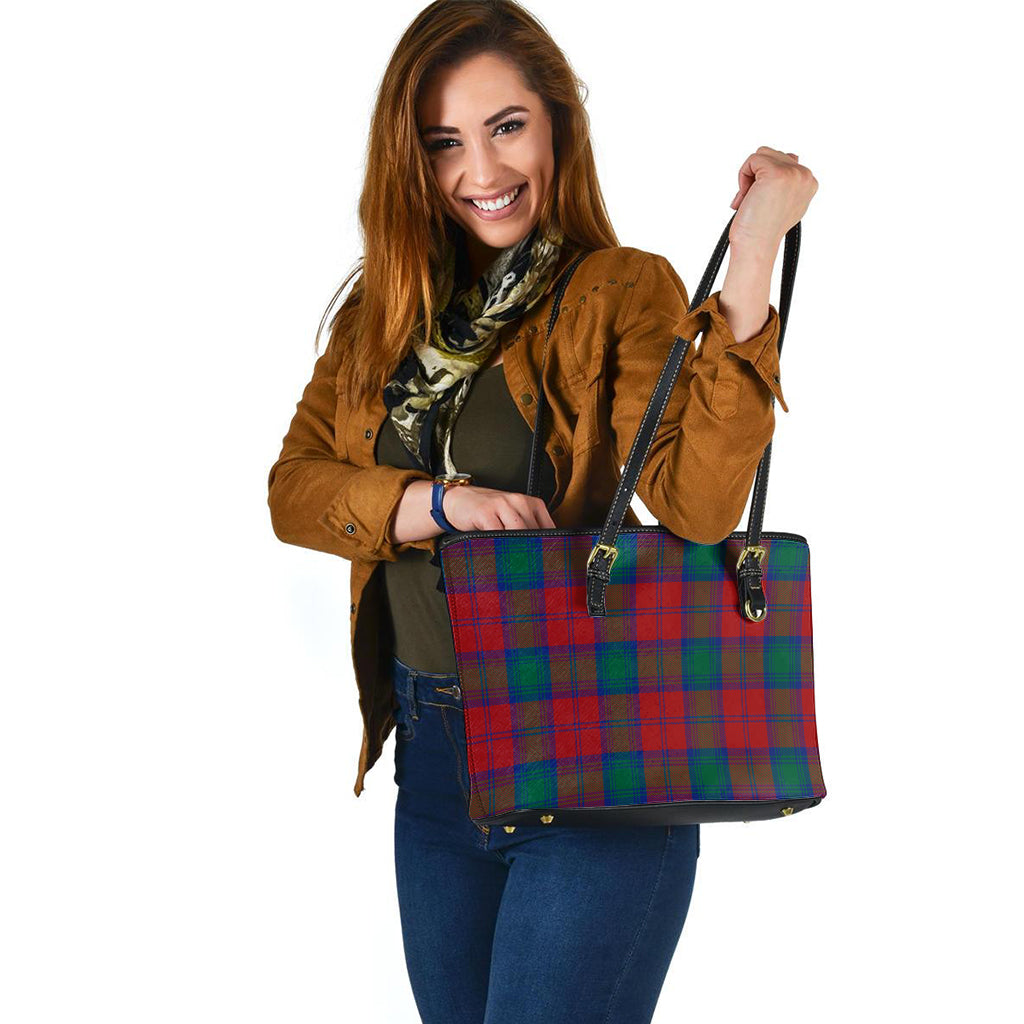 Byres (Byses) Tartan Leather Tote Bag - Tartan Vibes Clothing