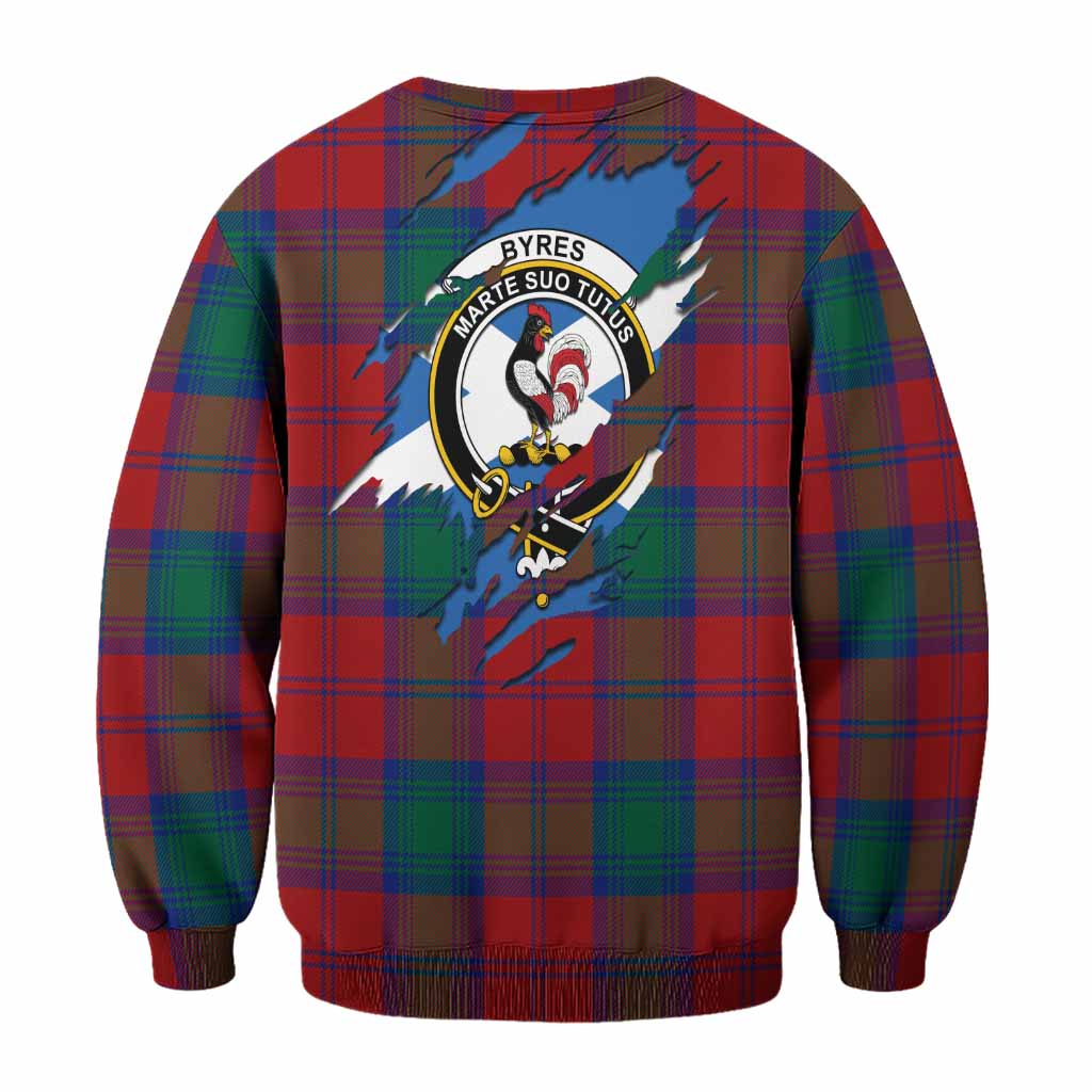 Byres (Byses) Clan Crest In Me Tartan Sweatshirt Scotland Flag Style