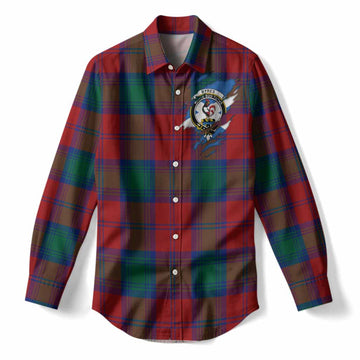 Byres (Byses) Clan Crest In Me Tartan Women Casual Shirt Scotland Flag Style
