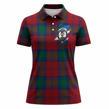 Byres (Byses) Clan Crest In Me Tartan Women Polo Shirt Scotland Flag Style