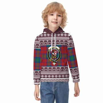 Byres (Byses) Clan Tartan Christmas Kid Hoodie with Family Crest - Tartan Vibes Clothing