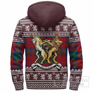 Byres (Byses) Clan Tartan Crest Christmas Fleece Hoodie Coat of Arms Funny Style - Tartan Vibes Clothing