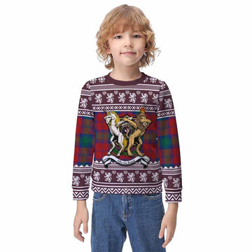 Byres (Byses) Clan Tartan Crest Christmas Kid Ugly Sweatshirt Coat of Arms Funny Style