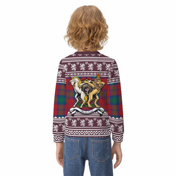 Byres (Byses) Clan Tartan Crest Christmas Kid Ugly Sweatshirt Coat of Arms Funny Style