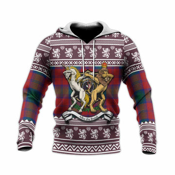 Byres (Byses) Clan Tartan Crest Christmas Knitted Hoodie Coat of Arms Funny Style