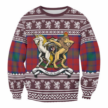 Byres (Byses) Clan Tartan Crest Christmas Sweatshirt Coat of Arms Funny Style