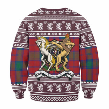 Byres (Byses) Clan Tartan Crest Christmas Sweatshirt Coat of Arms Funny Style