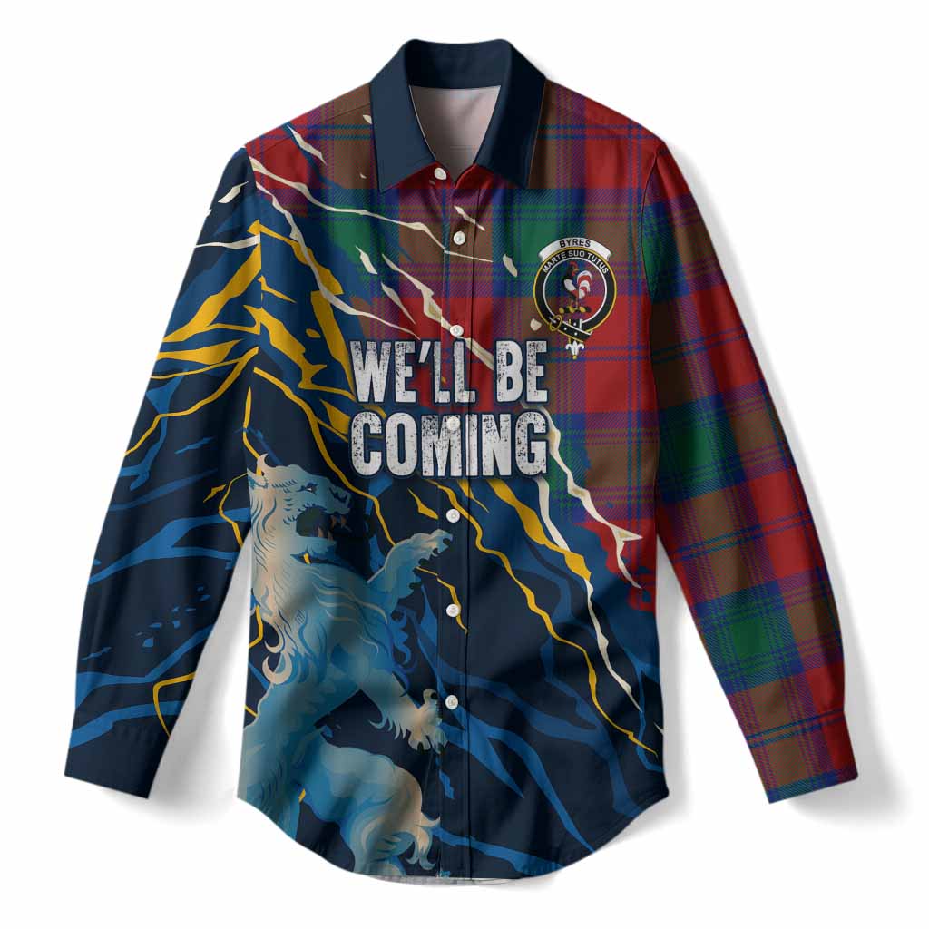 Byres (Byses) Scotland Tartan Women Casual Shirt WC2026 Football - We'll Be Coming