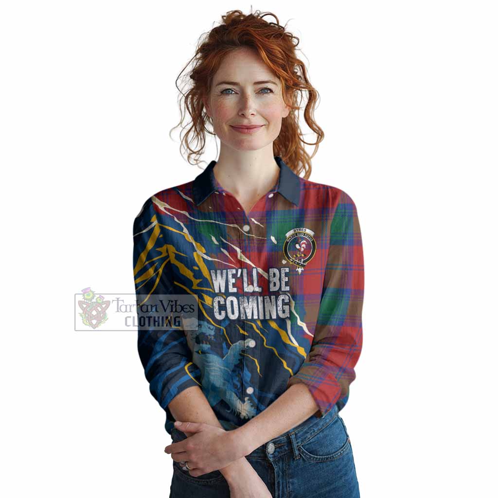 Byres (Byses) Scotland Tartan Women Casual Shirt WC2026 Football - We'll Be Coming