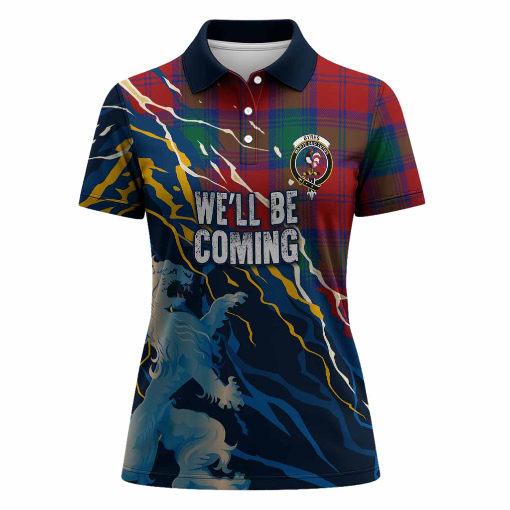 Byres (Byses) Scotland Tartan Women Polo Shirt WC2026 Football - We'll Be Coming