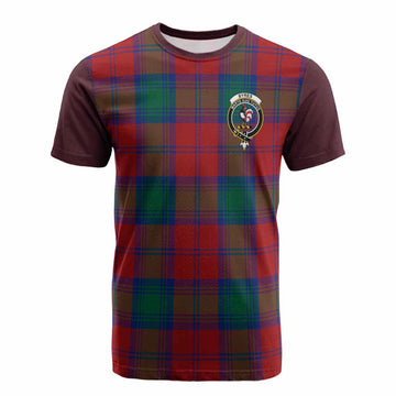 Byres (Byses) Tartan Accent Cotton T-shirt with Family Crest