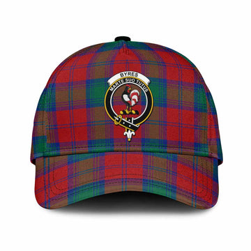 Byres (Byses) Tartan Classic Cap with Family Crest