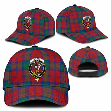 Byres (Byses) Tartan Classic Cap with Family Crest