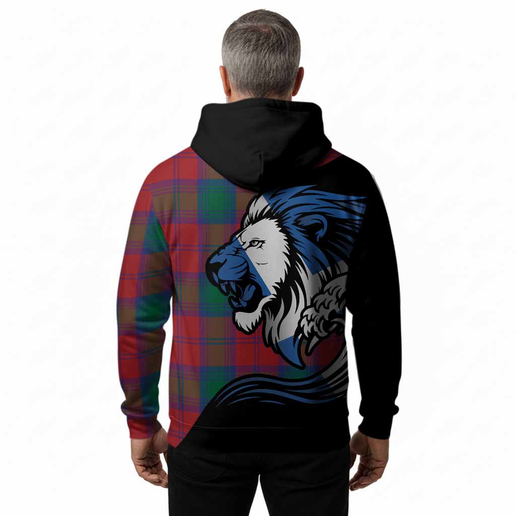Byres (Byses) Tartan Crest Hoodie Scottish Golden Lions Wave Flow