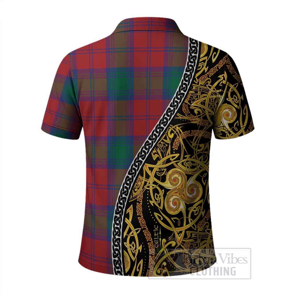 Byres (Byses) Tartan Crest Polo Shirt Celtic Knot and Triple Trickle Spiral Symbols
