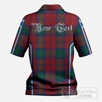 Byres (Byses) Tartan Crest Women’s Polo Sweater Top Scotland Coat of Arm Flag Style