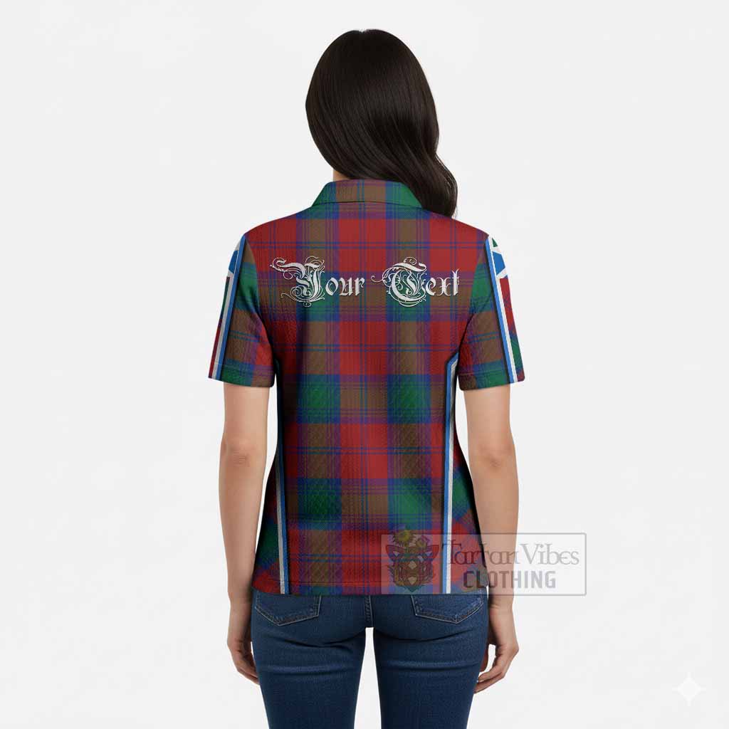 Byres (Byses) Tartan Crest Women’s Polo Sweater Top Scotland Coat of Arm Flag Style