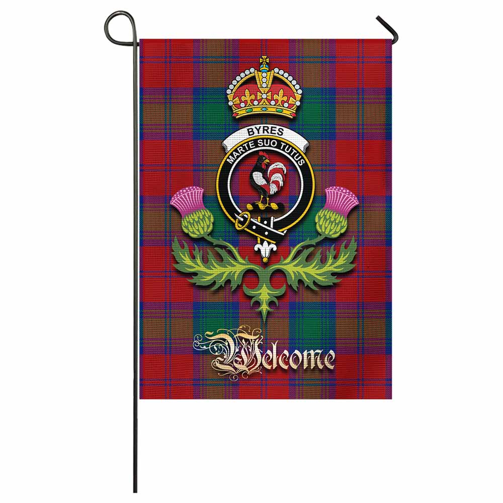 Byres (Byses) Tartan Family Crest Garden Flag Royal Thistle Welcome Style - Tartan Vibes Clothing