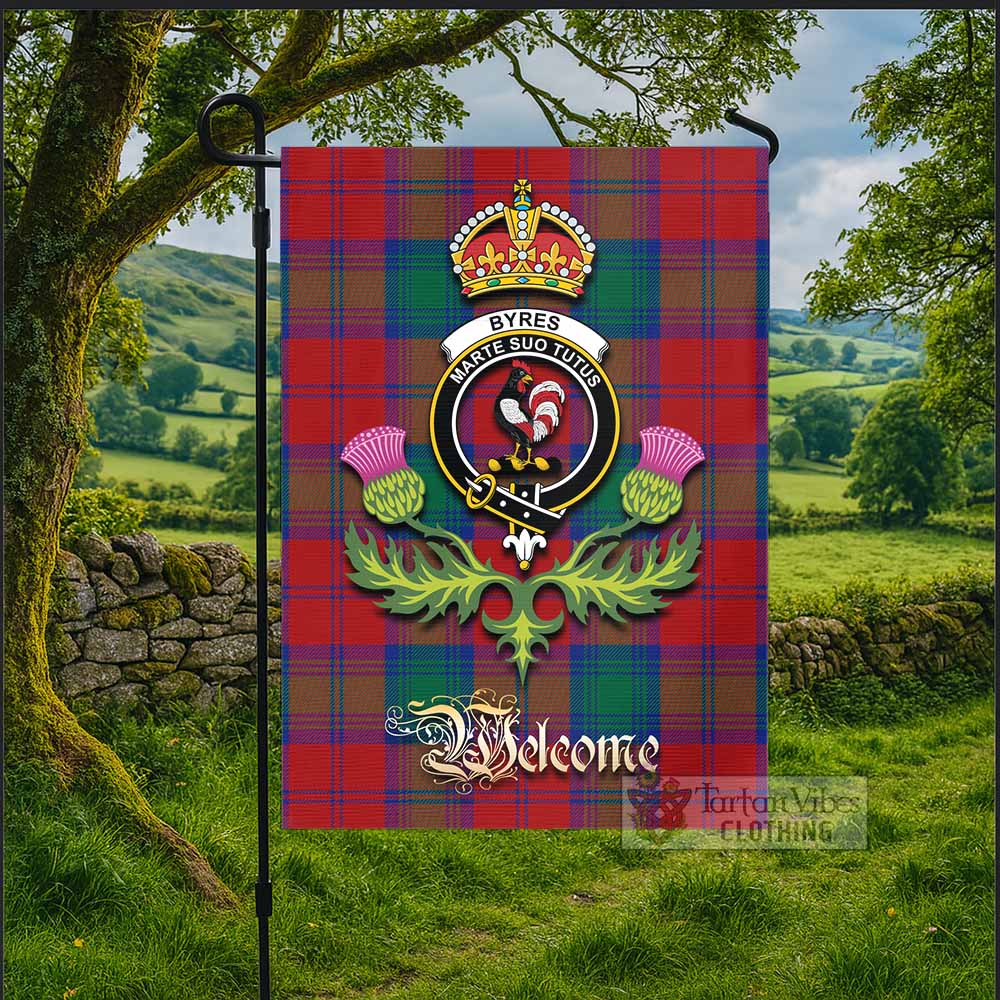 Byres (Byses) Tartan Family Crest Garden Flag Royal Thistle Welcome Style - Tartan Vibes Clothing