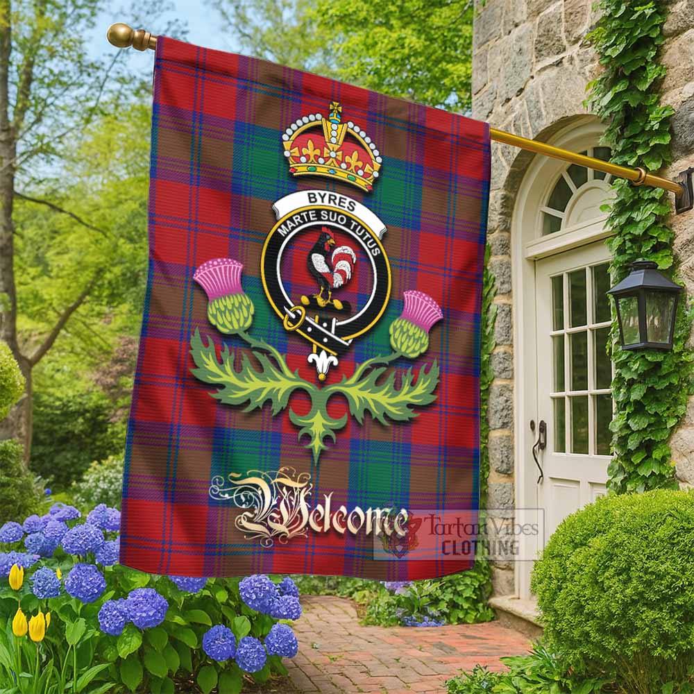 Byres (Byses) Tartan Family Crest Garden Flag Royal Thistle Welcome Style - Tartan Vibes Clothing