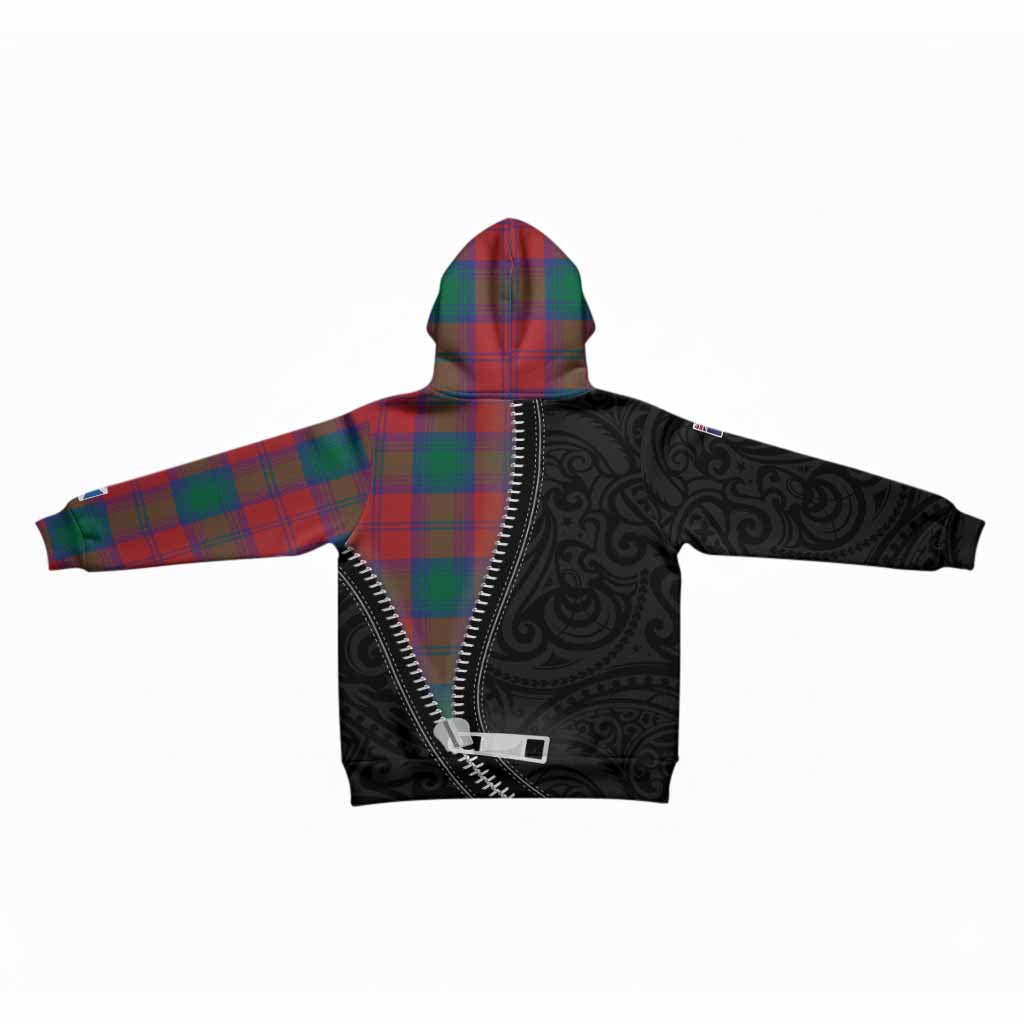 Byres (Byses) Tartan Kid Hoodie New Zealand Pattern Unique Zipper Stylized