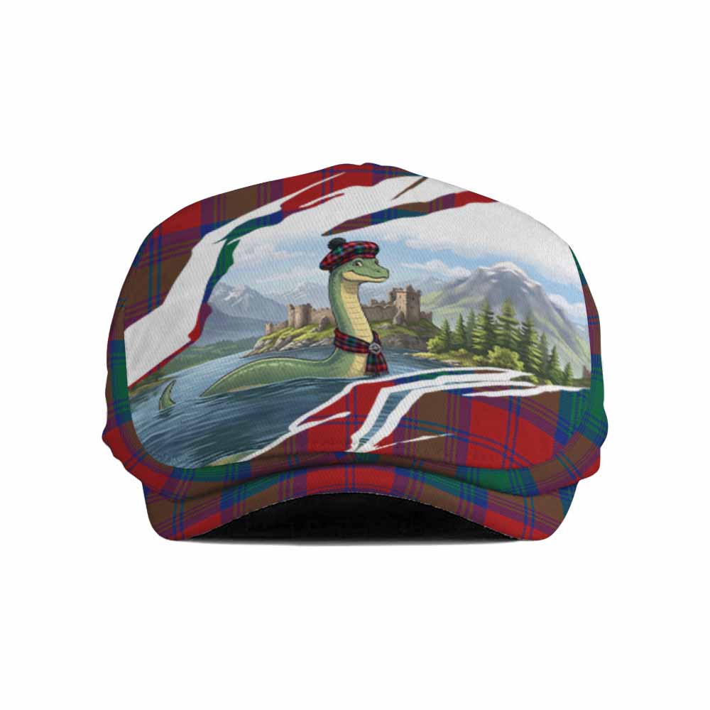 Byres (Byses) Tartan Loch Ness Monster Scottish Heritage Art Flat Cap, Jeff Cap