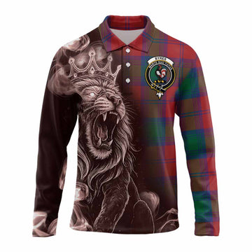 Byres (Byses) Tartan Long Sleeve Polo Shirt Roaring Lion Heritage