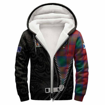 Byres (Byses) Tartan Sherpa Hoodie New Zealand Pattern Unique Zipper Stylized