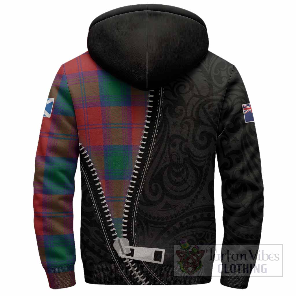 Byres (Byses) Tartan Sherpa Hoodie New Zealand Pattern Unique Zipper Stylized