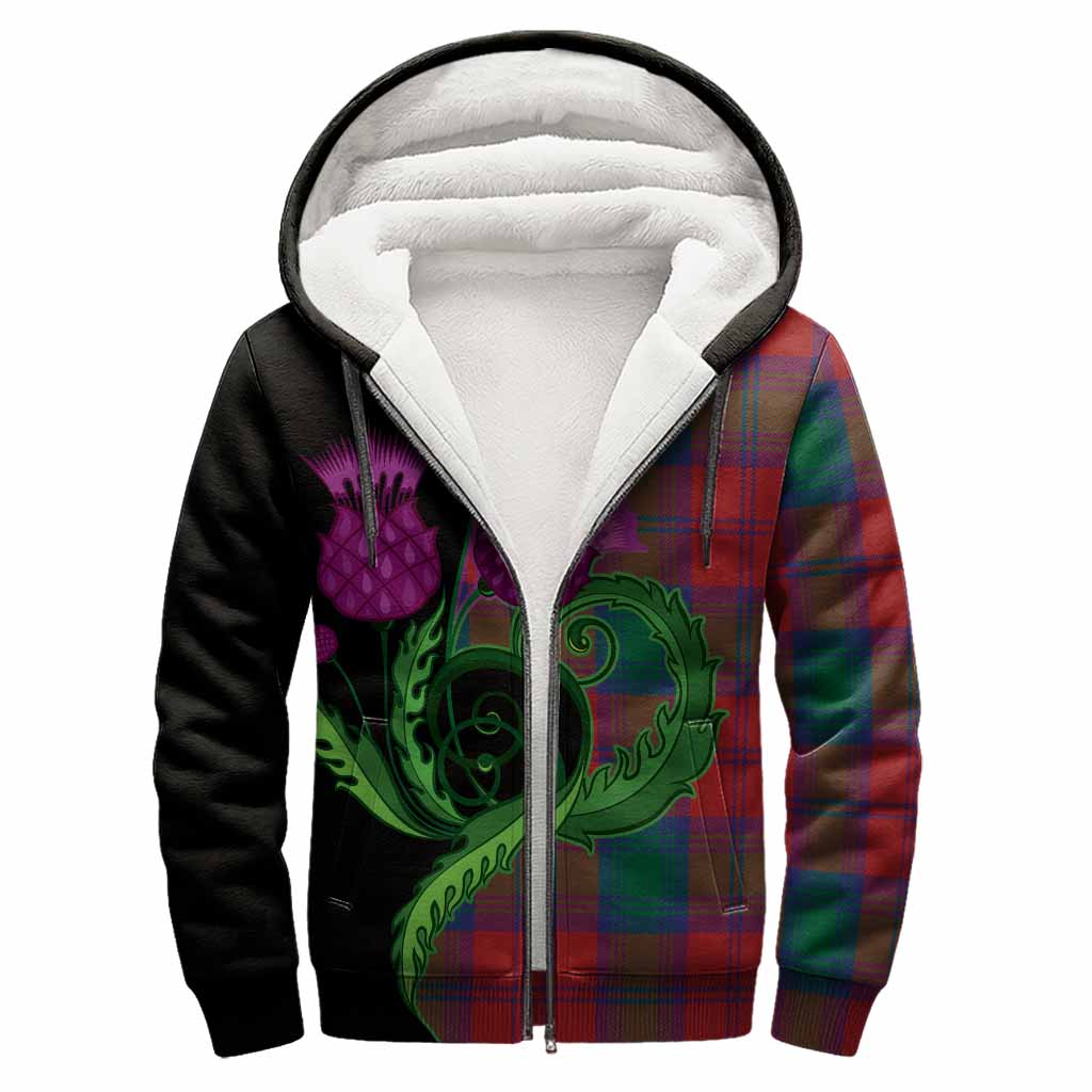 Byres (Byses) Tartan Sherpa Hoodie Traditional Scottish Thistle