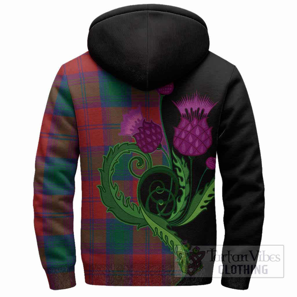 Byres (Byses) Tartan Sherpa Hoodie Traditional Scottish Thistle