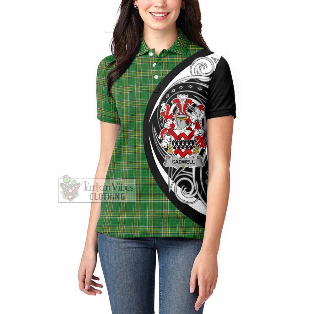 Cadwell Irish Clan Women's Polo Shirt Celtic Circle Style - Tartan Vibes Clothing