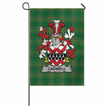 Cadwell Irish Clan Tartan Garden Flag with Coat of Arms
