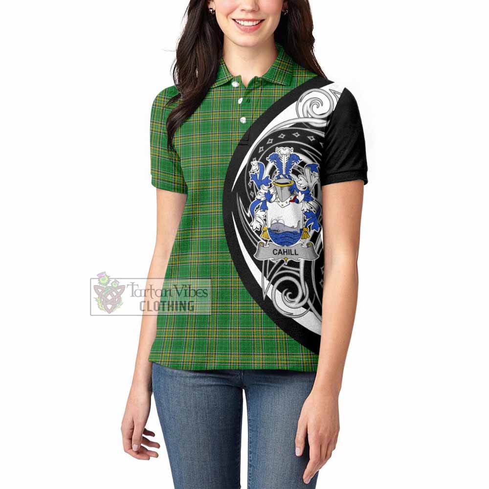 Cahill Irish Clan Women's Polo Shirt Celtic Circle Style - Tartan Vibes Clothing
