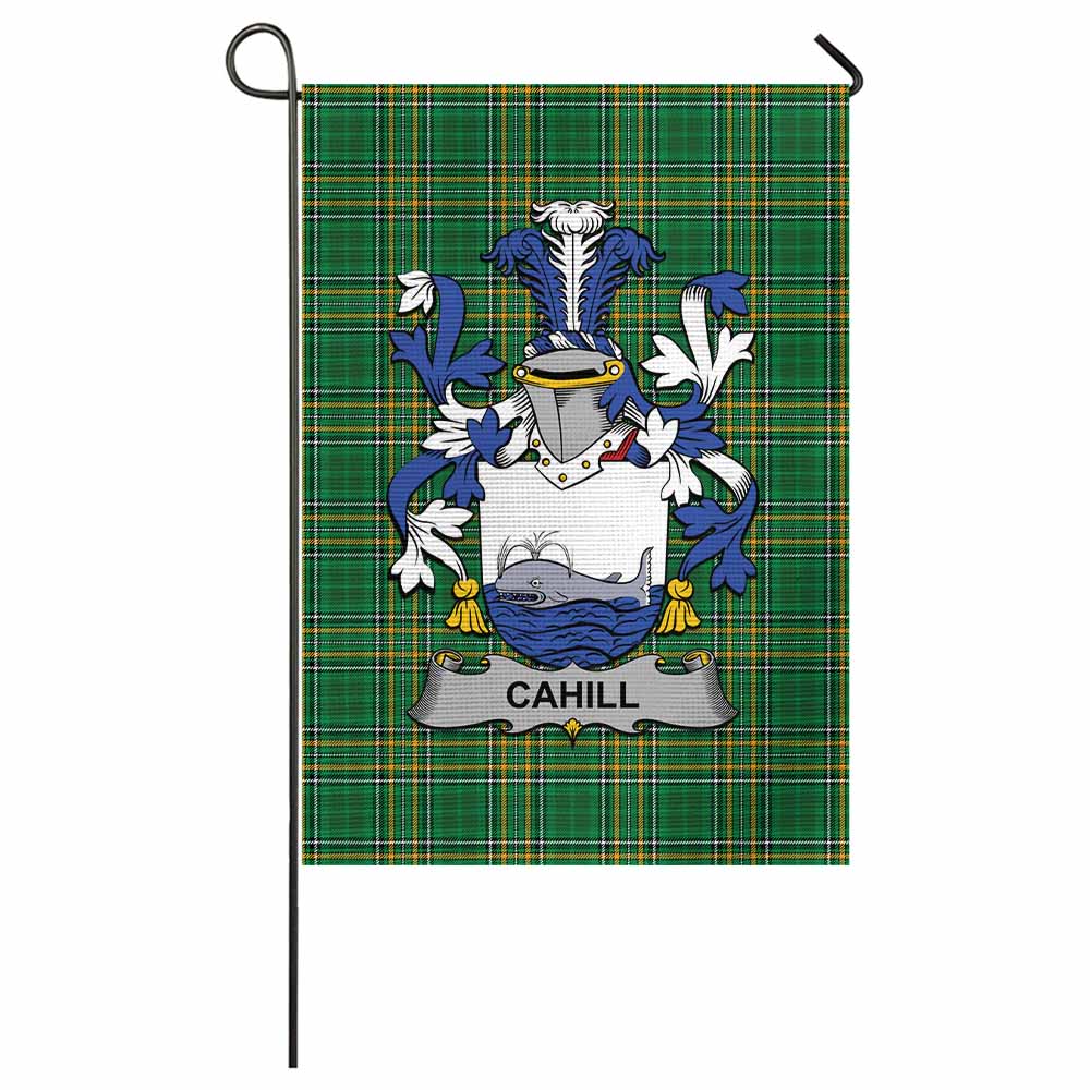 Cahill Irish Clan Tartan Flag with Coat of Arms