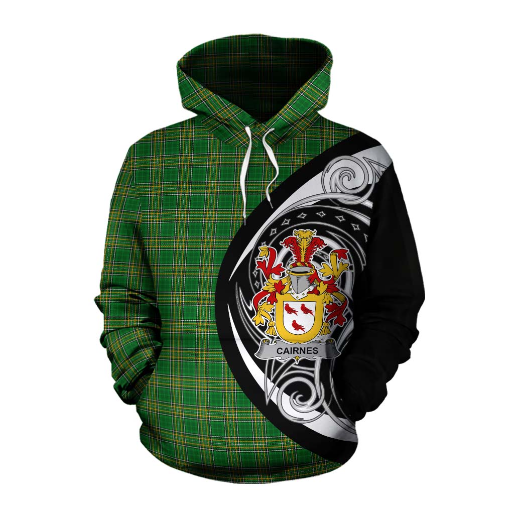 Tartan Vibes Clothing Cairnes Irish Clan Cotton Hoodie Celtic Circle Style