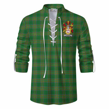 Cairnes Irish Clan Tartan Ghillie Kilt Shirt with Coat of Arms Men - Tartan Vibes Clothing