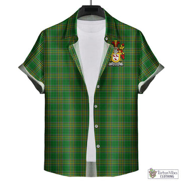 Cairnes Irish Clan Tartan Hawaiian Shirt with Coat of Arms - Tartan Vibes Clothing