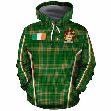 Cairnes Irish Clan Coat of Arm Tartan Cotton Hoodie Flag Style