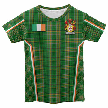 Cairnes Irish Clan Coat of Arm Tartan Kid T-shirt Flag Style